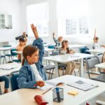 Children learning in a school classroom