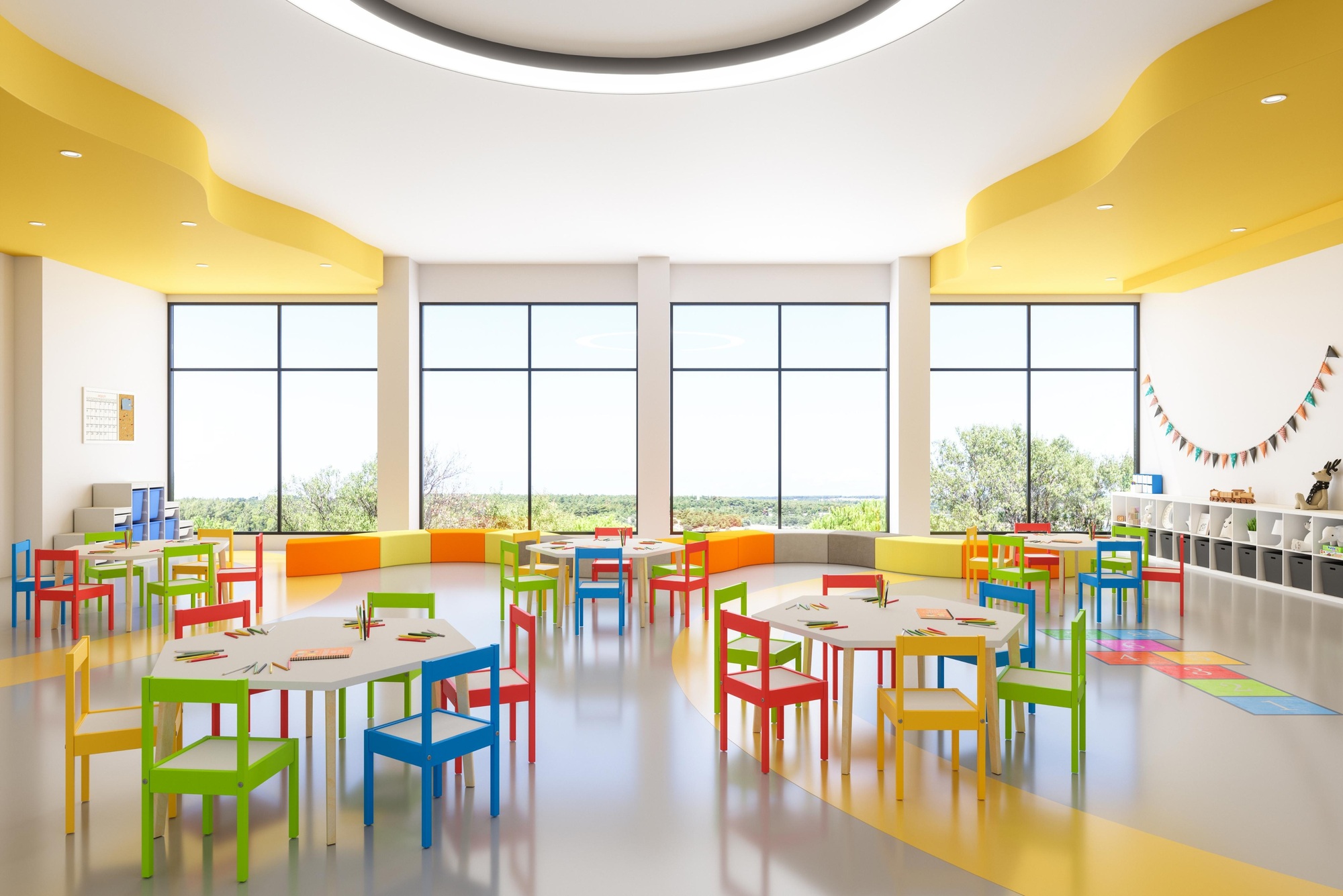 empty, classroom, educational, academic, no people